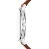 Skagen Signatur brown leather strap watch with blue dial 40mm, imported from the UK