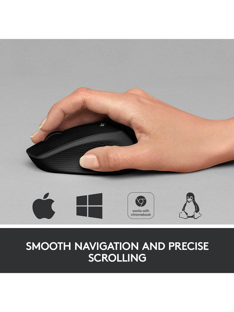 Logitech M330 Silent Plus wireless mouse, UK version