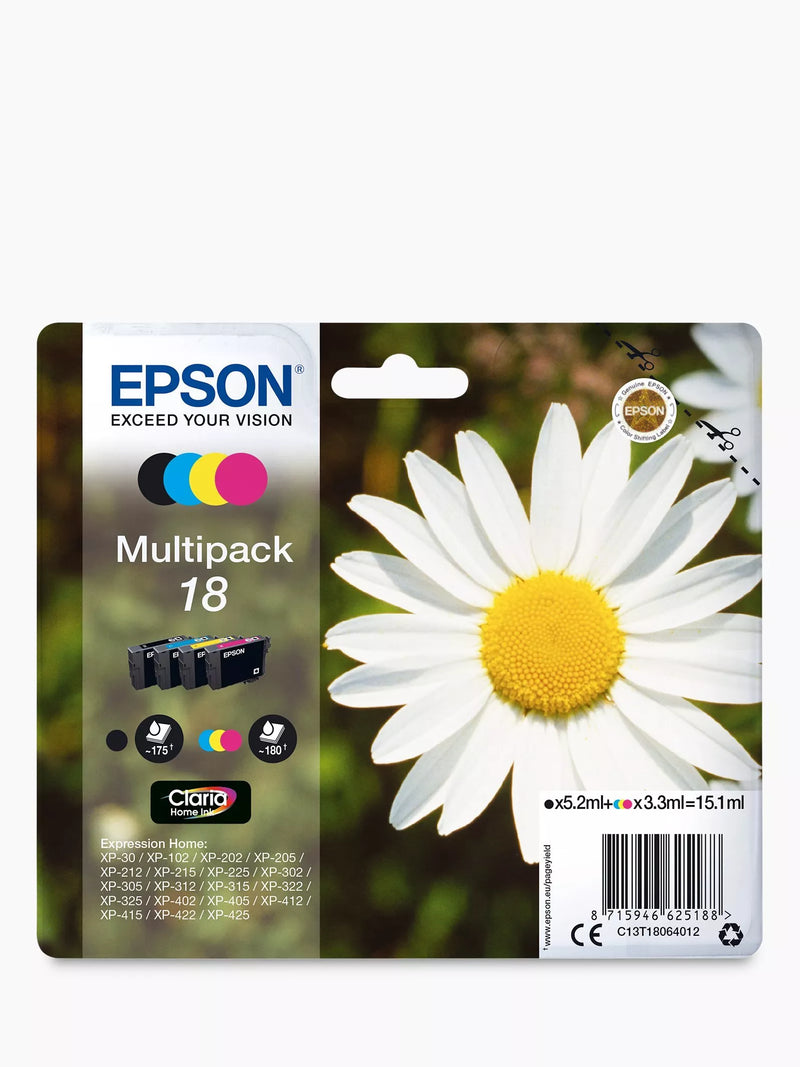Epson Daisy 18 ink cartridge multipack 4-pack, UK version