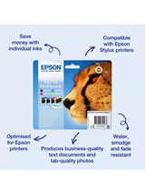 John Lewis Epson Cheetah T0715 Inkjet Printer Cartridge Multipack, Pack of 4- Buy online at McGrocer