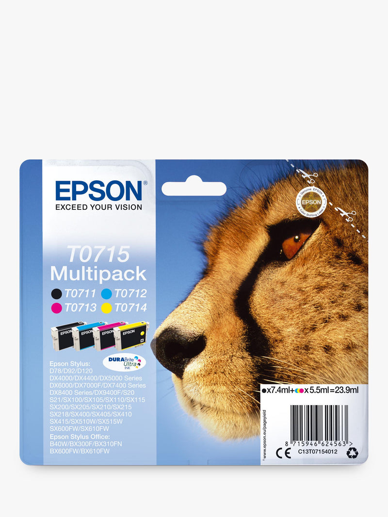 Epson T0715 ink multipack 4 cartridges, imported from the UK