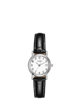 John Lewis Citizen EW1270-06A Women's Date Leather Strap Watch Black/White- Buy online at McGrocer