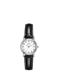 Citizen ladies leather strap watch white dial black strap, UK version