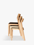 Case Profile dining chair oak leather seat, UK version