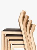 Case Profile dining chair oak leather seat, UK version