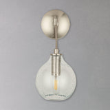 John Lewis Selsey hand-blown blue glass wall light, imported from the UK