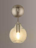 John Lewis Selsey hand-blown blue glass wall light, imported from the UK