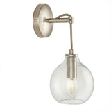 John Lewis Selsey hand-blown blue glass wall light, imported from the UK