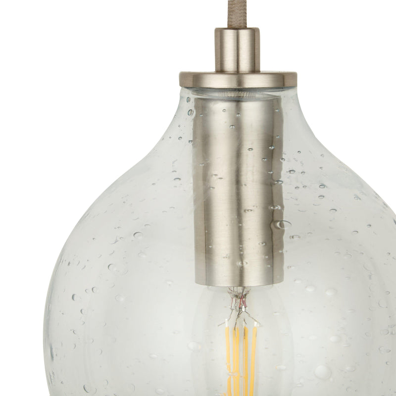 John Lewis Selsey hand-blown blue glass wall light, imported from the UK