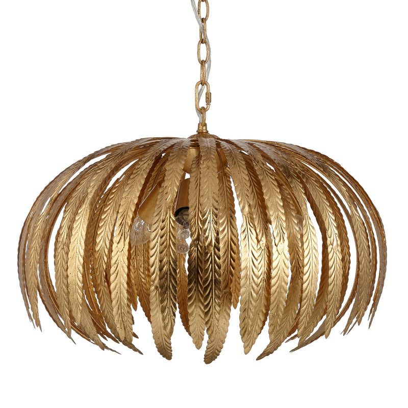 John Lewis Montserrat Leaf Ceiling Light in gold, imported from the UK
