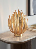 John Lewis Montserrat leaf table lamp in gold finish, British brand