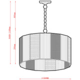 John Lewis Rhea ceiling pendant antique brass 3-light, imported from the UK