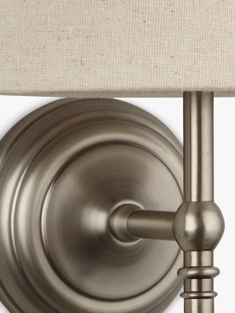 John Lewis Isabel wall light pewter finish slimline (British brand)