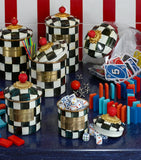 MacKenzie-Childs Courtly Check canister Medium, imported from the UK