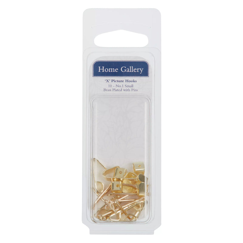 Frank Shaw picture hooks brass headed pins pack of 10 - British product