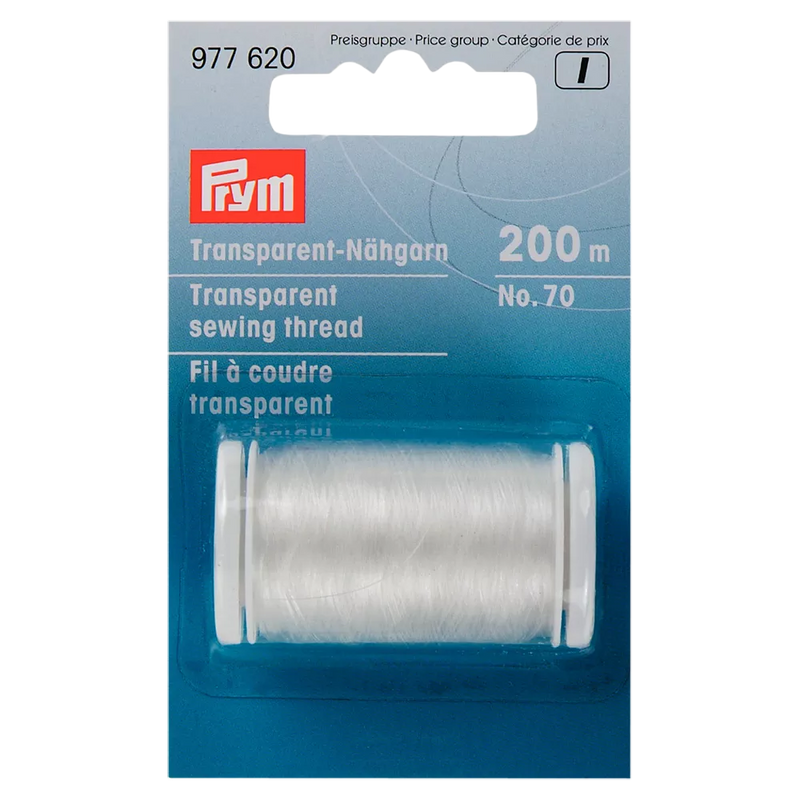 Prym transparent sewing thread white 200 metres, UK version