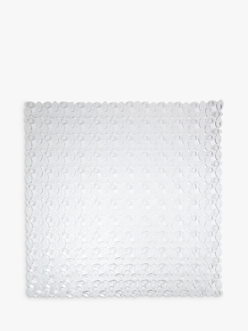 John Lewis pebble square shower mat, clear, UK version
