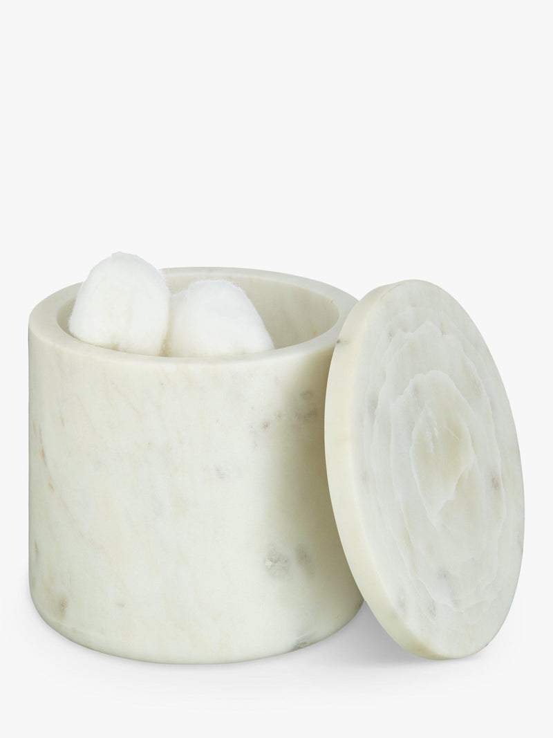 John Lewis white marble container handcrafted - British product