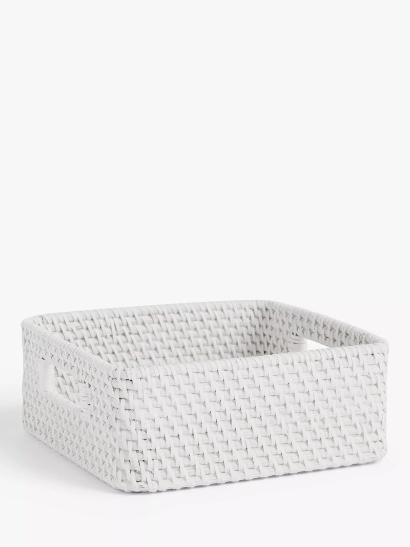 John Lewis rattan shallow basket 25cm, imported from the UK