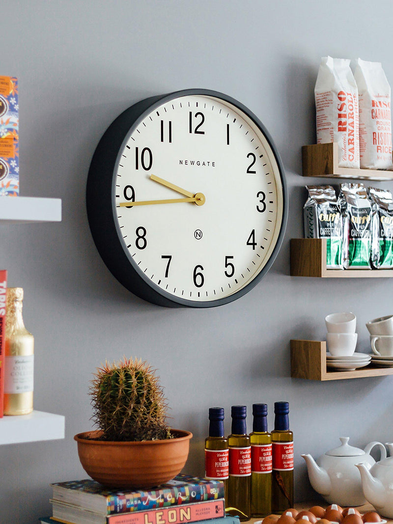 Newgate Clocks Mr Edwards wall clock moonstone grey 45cm (British brand)