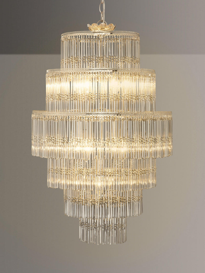 John Lewis Athenea chandelier ceiling light smoked glass, imported from the UK