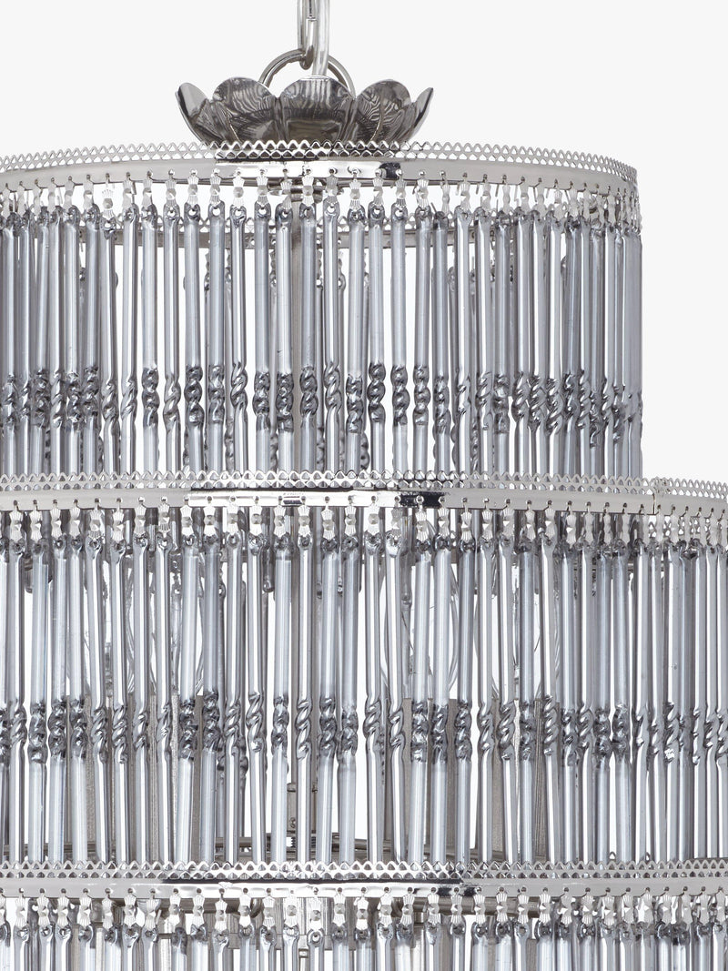 John Lewis Athenea chandelier ceiling light smoked glass, imported from the UK