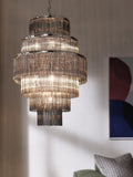 John Lewis Athenea chandelier ceiling light smoked glass, imported from the UK