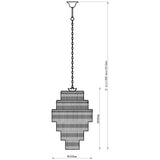 John Lewis Athenea chandelier ceiling light smoked glass, imported from the UK