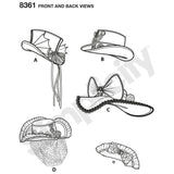 Simplicity women's costume hats sewing pattern 8361 (British brand)