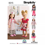 John Lewis Simplicity Parisian Dolls Paper Sewing Pattern 8315- Buy online at McGrocer