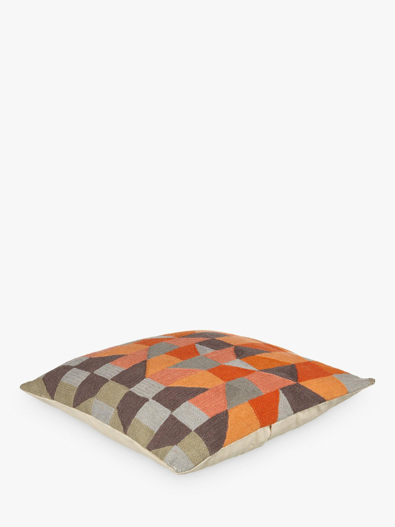 John Lewis cushion orange grey 45x45cm, imported from the UK