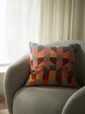 John Lewis cushion orange grey 45x45cm, imported from the UK