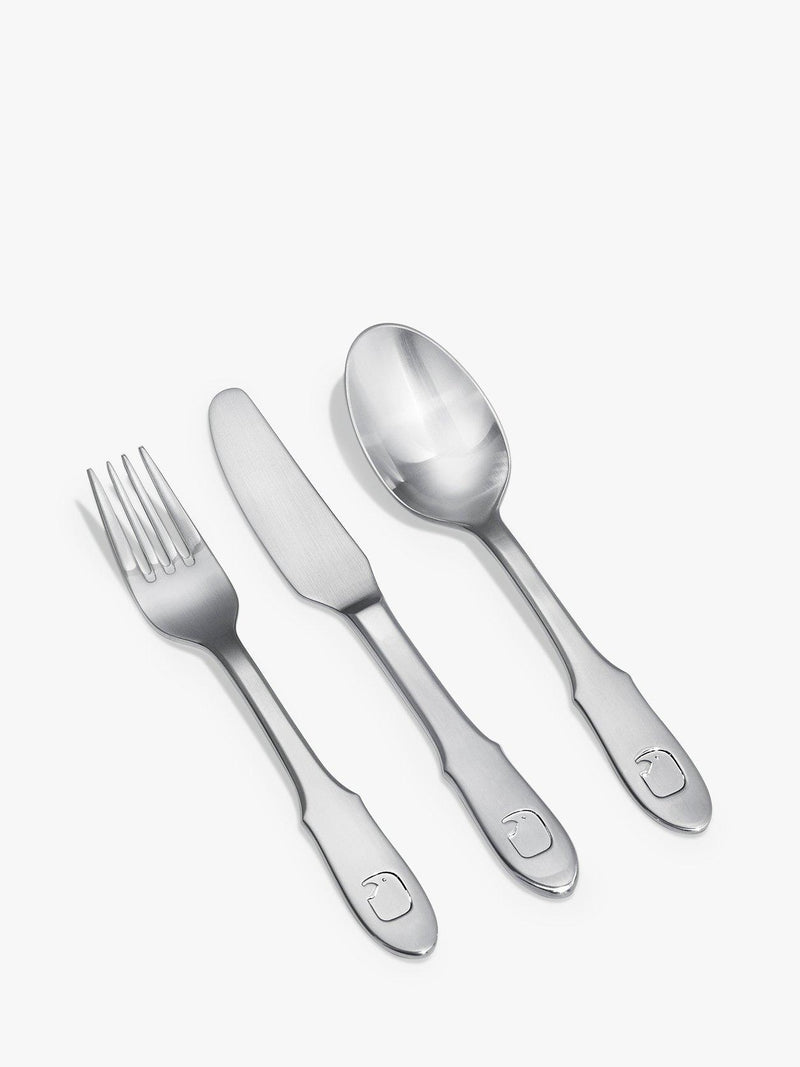 Georg Jensen children's cutlery set with elephant design, UK version