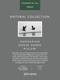 John Lewis natural Hungarian goose down standard pillow, medium, UK version