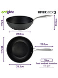 Eaziglide Neverstick3 Professional Non-Stick Wok 28cm - British product