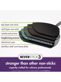 Eaziglide Neverstick3 Professional Non-Stick Shallow Casserole with Lid 28cm - British product
