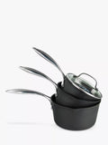 Eaziglide Neverstick3 Professional Non-Stick Lidded Saucepan Set 3 Piece - British product