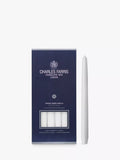 Charles Farris tapered white dinner candles pack of 12 (British brand)