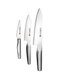 Global Ni stainless steel knife set 3 piece (British brand)