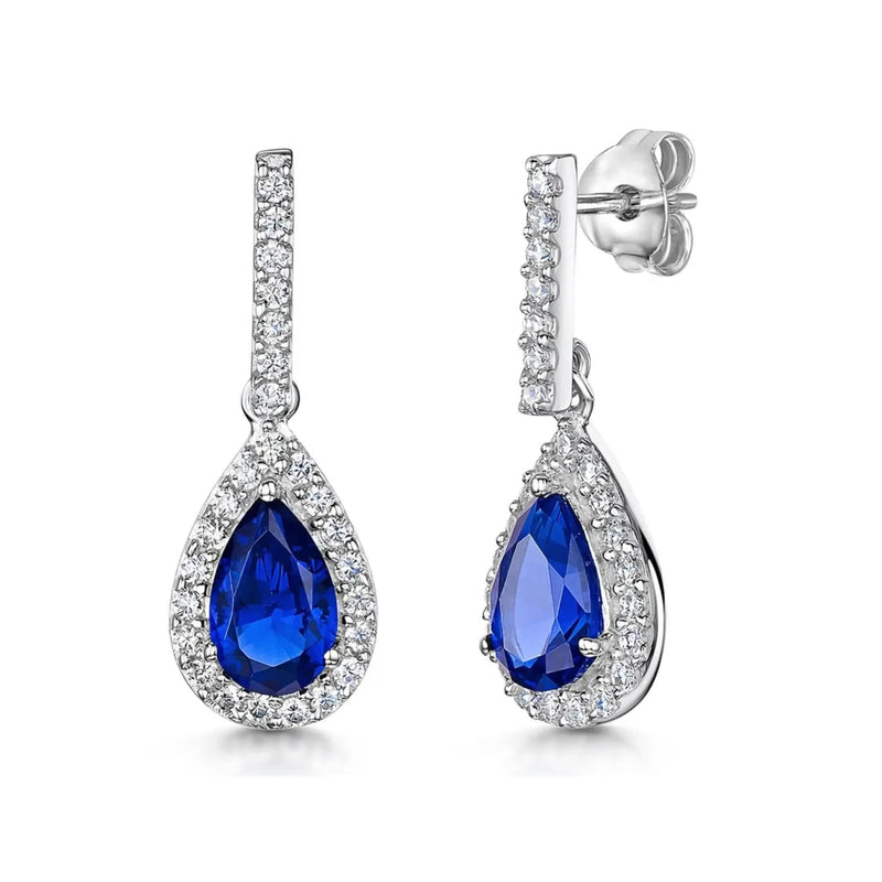 Jools by Jenny Brown cubic zirconia halo drop earrings - British product