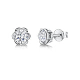 Jools by Jenny Brown cubic zirconia stud earrings silver (British brand)