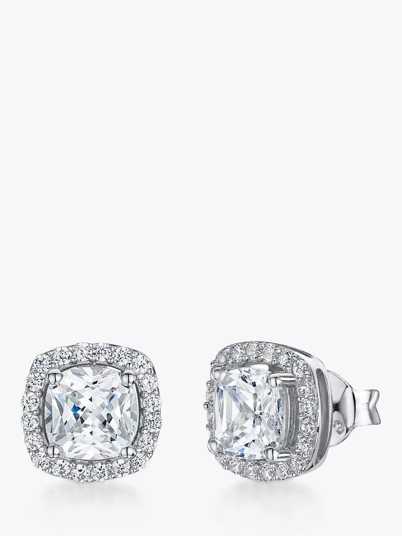 Jools by Jenny Brown Cubic Zirconia Cushion Stud Earrings