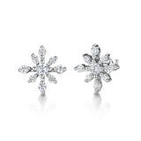 Jools cubic zirconia snowflake stud earrings, imported from the UK
