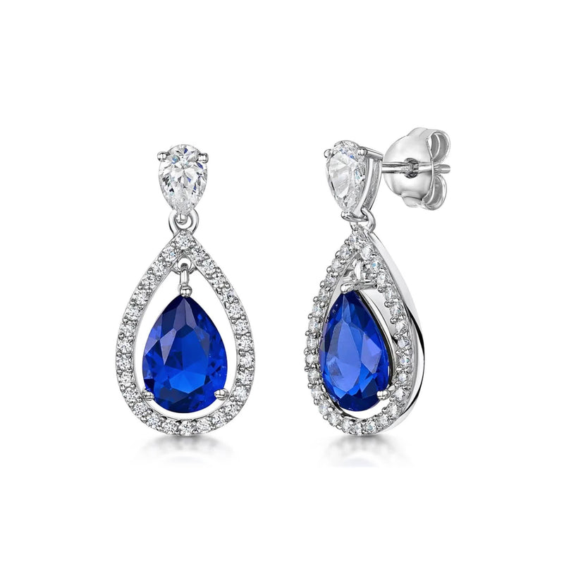 Jools by Jenny Brown cubic zirconia teardrop earrings, UK version