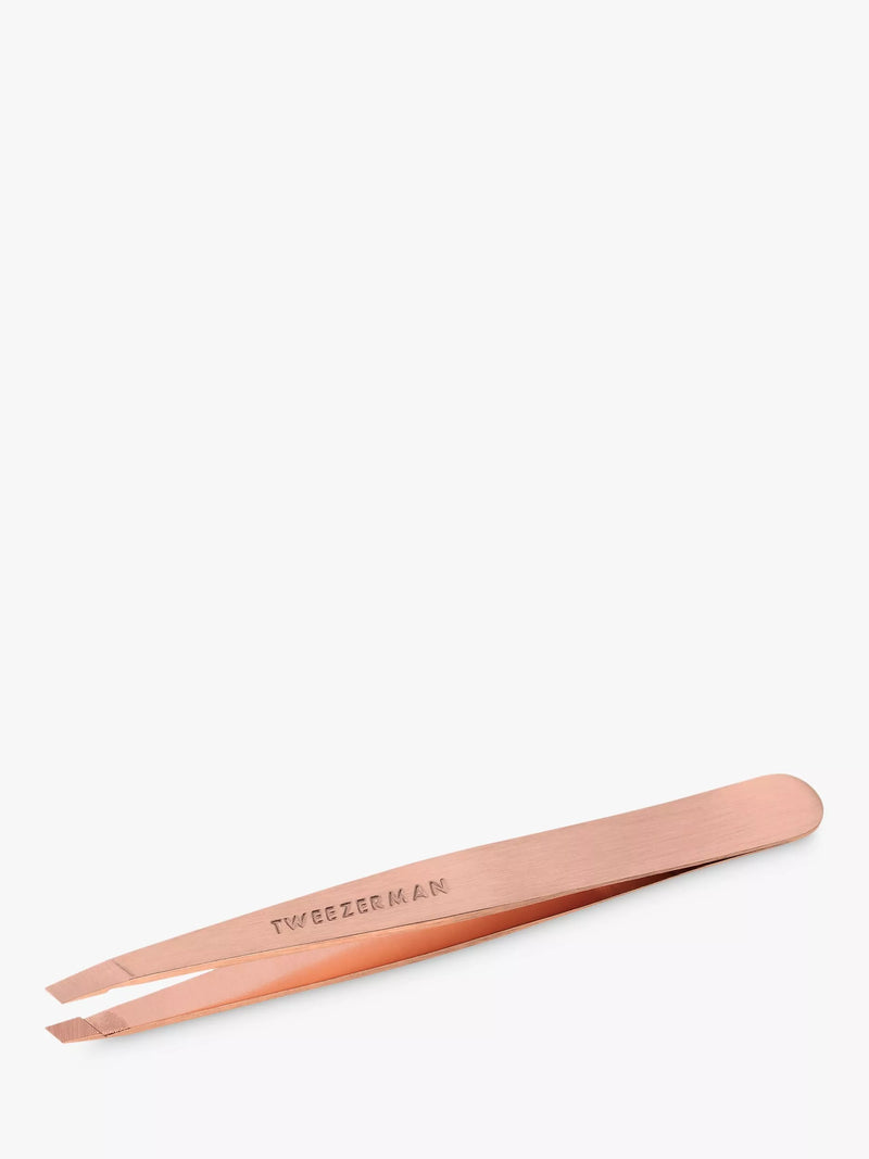 Tweezerman rose gold slant tweezers (British brand)