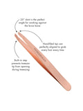 Tweezerman rose gold slant tweezers (British brand)