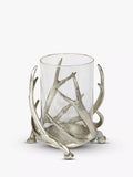 Culinary Concepts stag antler hurricane lamp silver, imported from the UK