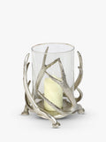 Culinary Concepts stag antler hurricane lamp silver, imported from the UK