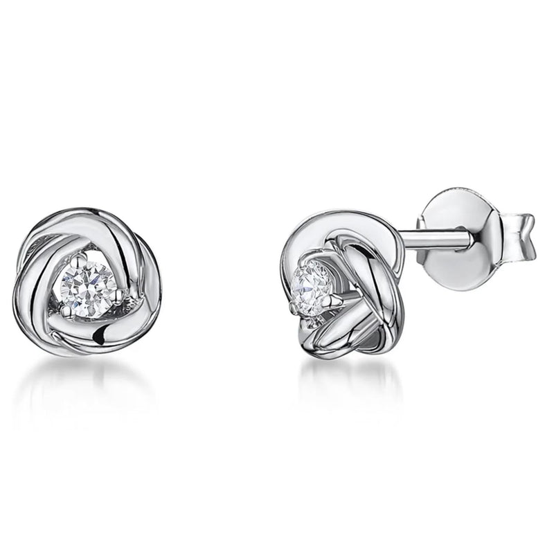 Jools by Jenny Brown cubic zirconia cross stud earrings, UK version