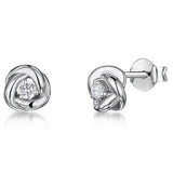 Jools by Jenny Brown cubic zirconia cross stud earrings, UK version
